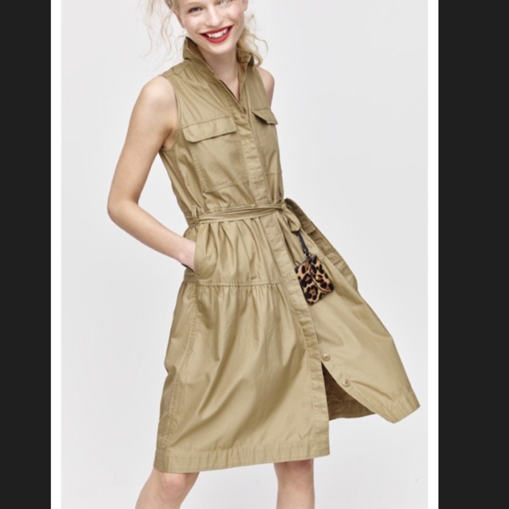 J crew tiered button up dress